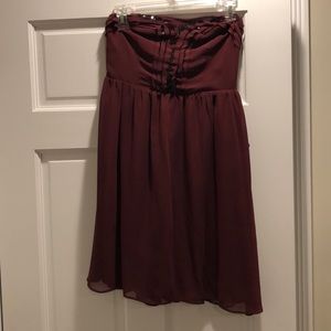 Maroon Lauren Conrad Strapless Dress